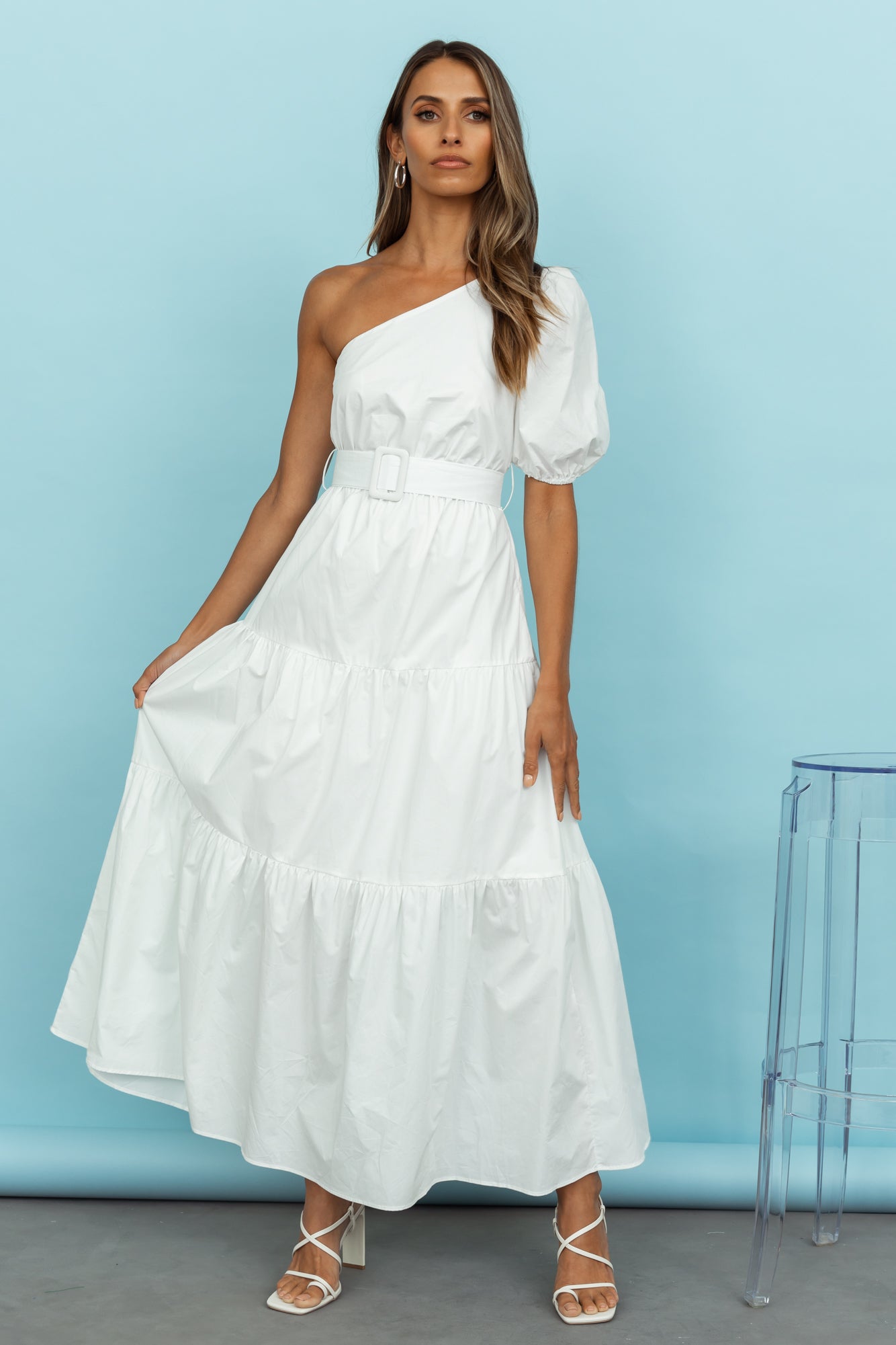 Earthly Situations Maxi Dress White