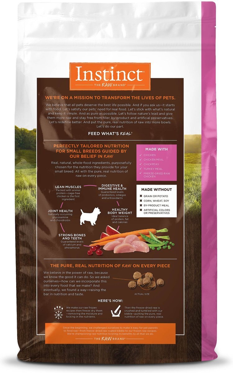 Instinct Original Small Breed Grain-Free Recipe with Real Chicken Freeze-Dried Raw Coated Dry Dog Food