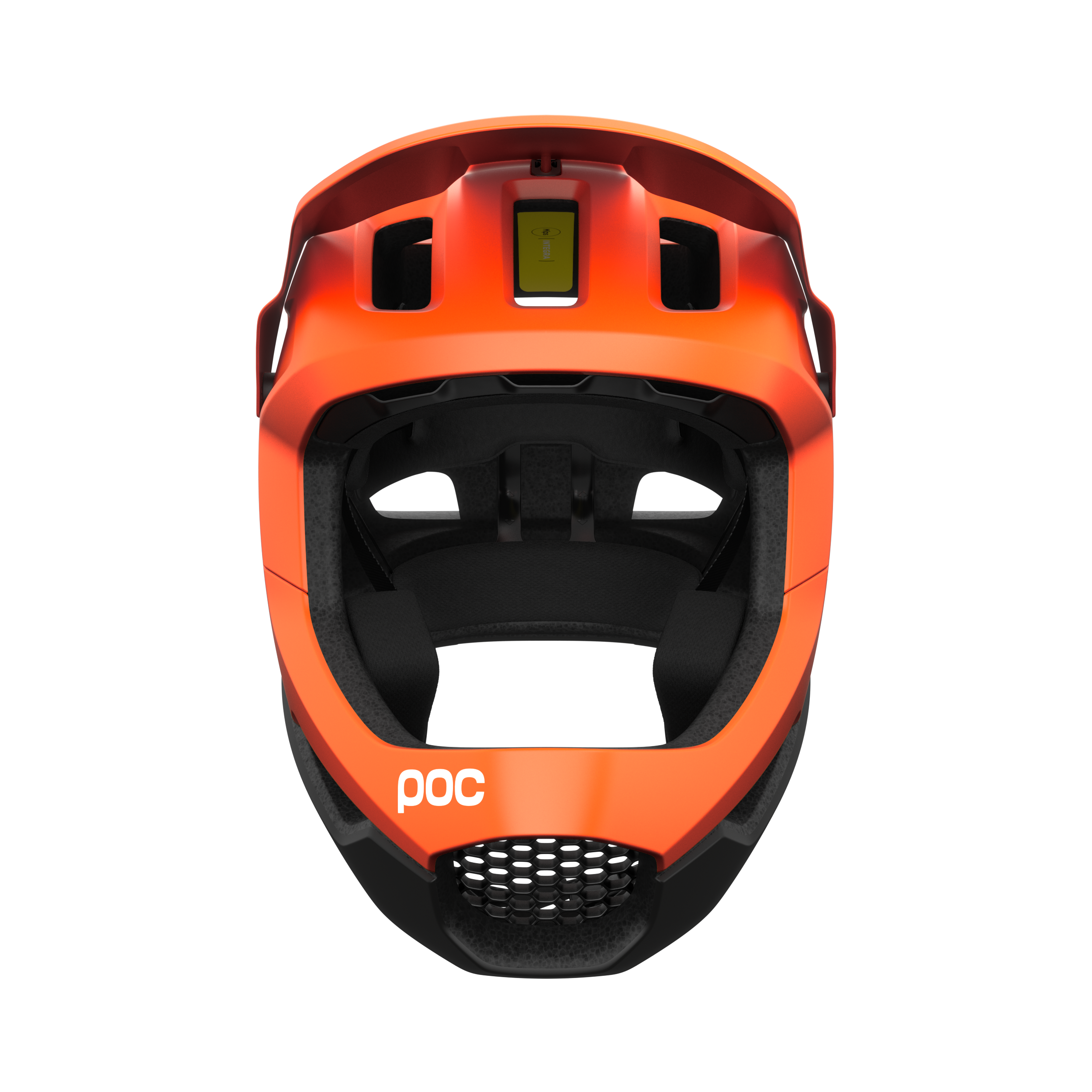 POC Otocon Race MIPS Full Face Helmet - Fluorescent Orange Avip-Uranium Black Matt