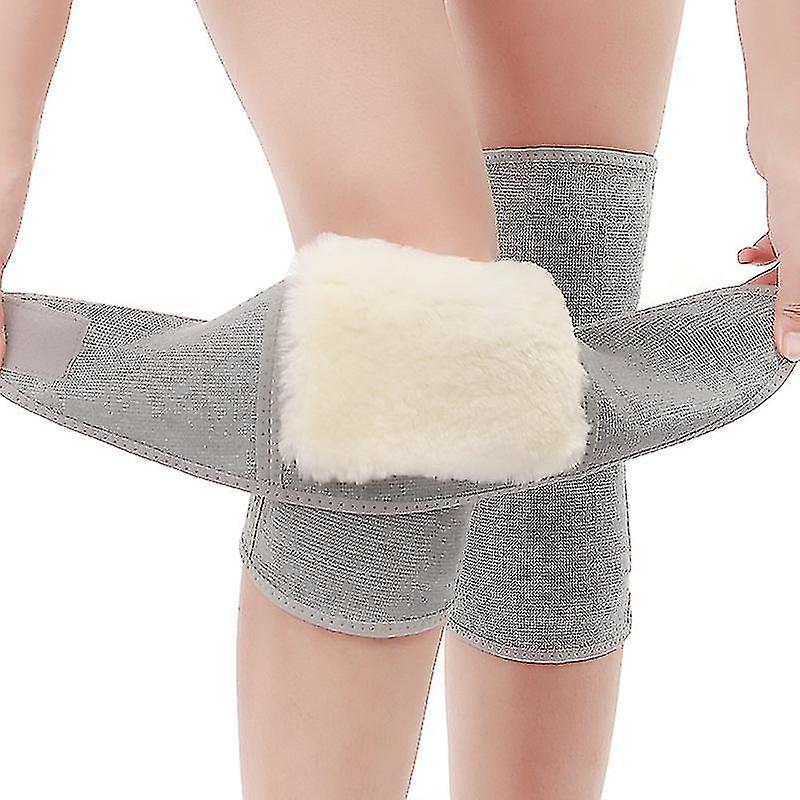 Winter Thermal Thicken Cashmere Knee Braces Adjustable Warm Wool Kneepads