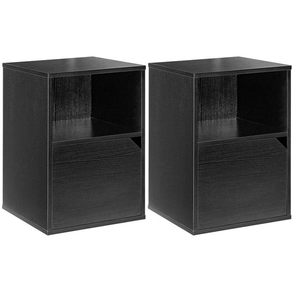 Costway 63407159 Set of 2 Nightstands Side End Tab...