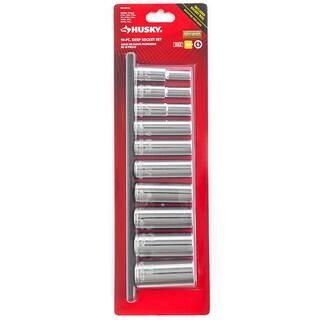 Husky 38 in. Drive Deep SAEMM Socket Set (20-Piece) H3DDP20PCSR