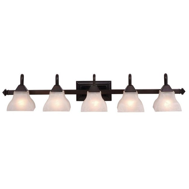 Vaxcel Cardiff 5 Light Vanity Oil Burnished Bronze