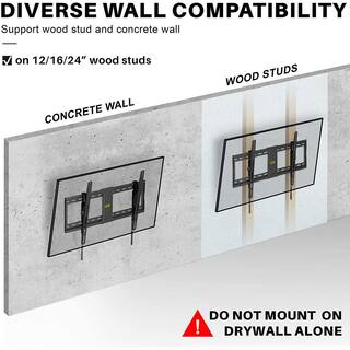 USX MOUNT Large Tilting TV Mount for Most 37 in. to 70 in. TVs with Plus 12Minus 12 of Tilt Max VESA 600 mm x 400 mm HTL007