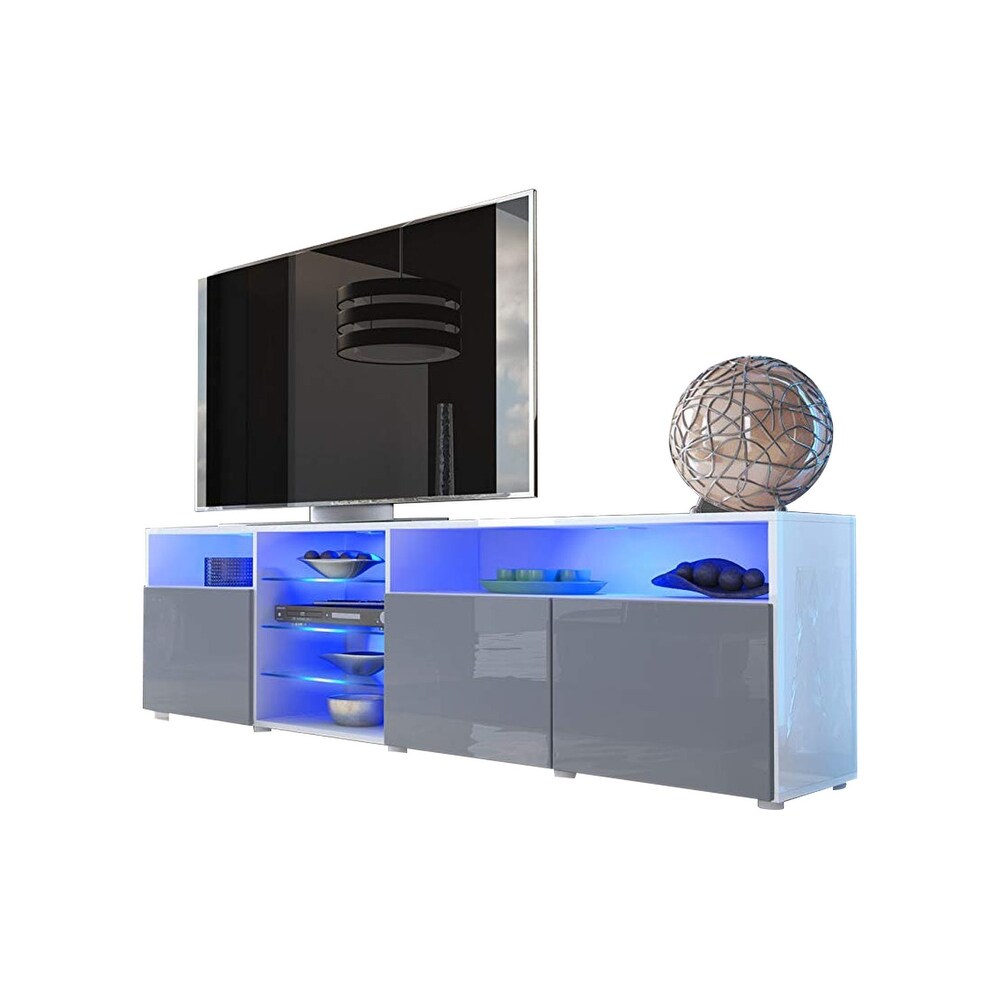 Roma 79 inch Wide Glossy TV Stand