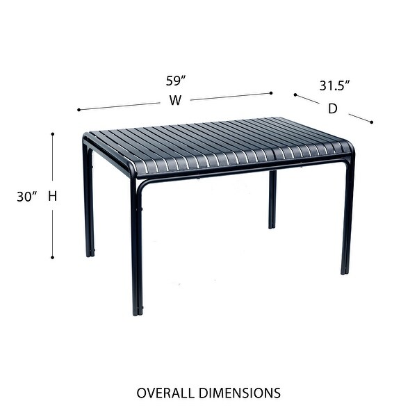 Otis Outdoor Table in Dark Blue