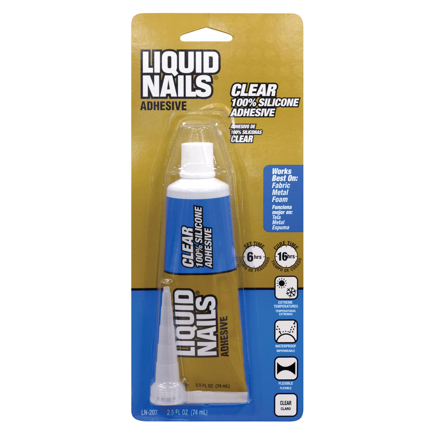 Liquid Nails Clear Small Projects High Strength Silicone Adhesive 2.5 oz