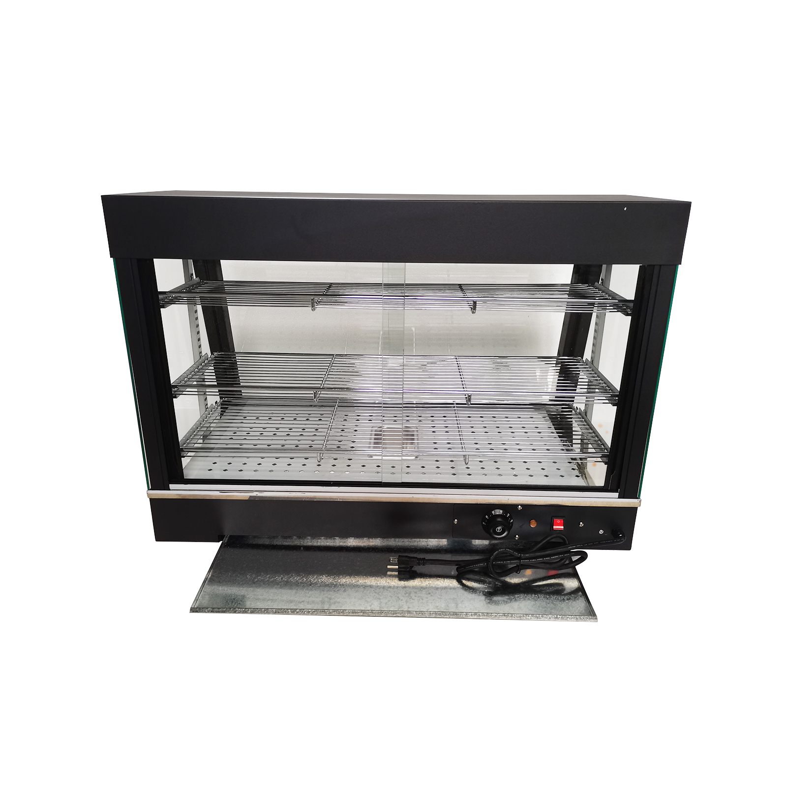 INTSUPERMAI Electric 35 inch Food Warmer Showcase Display Insulation Cabinet 3 Tiers