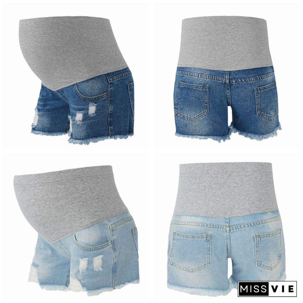 Pregnant women's Denim Shorts Summer Pregnant Casual Short For Women Pregnacy Shorts