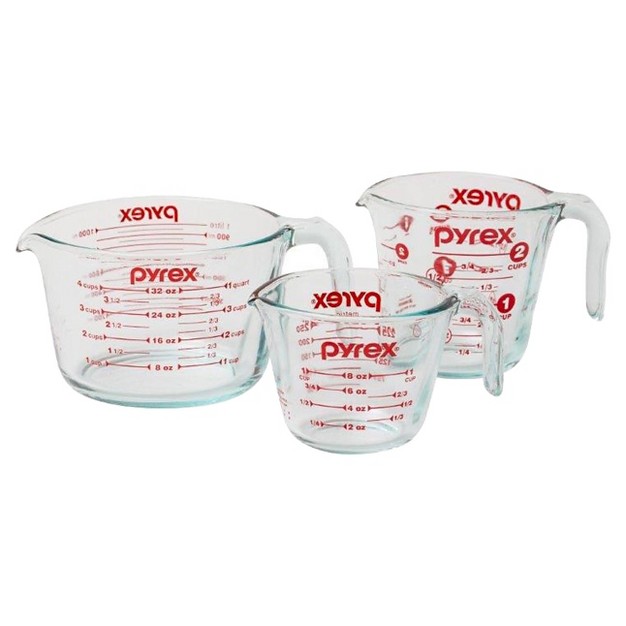 Pyrex Measuring Cup Set 3 Piece