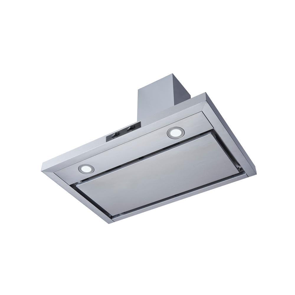 Winflo 30 in Convertible Wall Mount Range Hood in Stainless Steel with Mesh Filter and Stainless Steel Panel