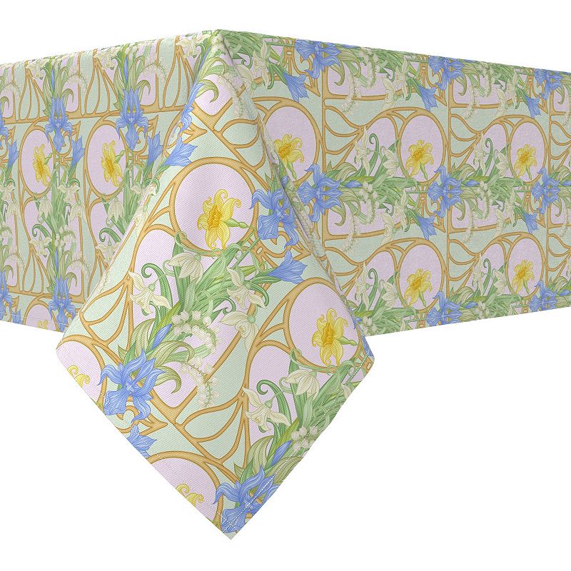 Rectangular Tablecloth， 100% Cotton， 60x104， Floral 140