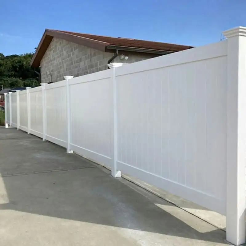 6Ft.H X8Ft.W Original Factory  Supply Cheap White Uv Proof Virgin Material Vinyl Fences Garden Plastic Pvc Vinyl Privacy Fences/