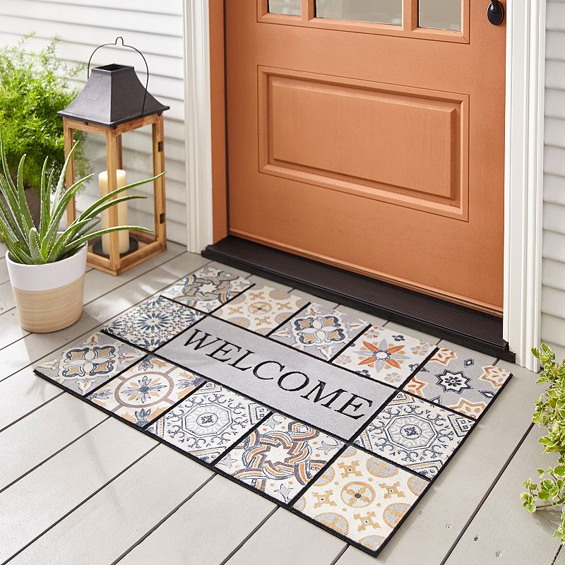 Mohawk® Home Doorscapes Welcome Patina Tiles Doormat - 23 x 35