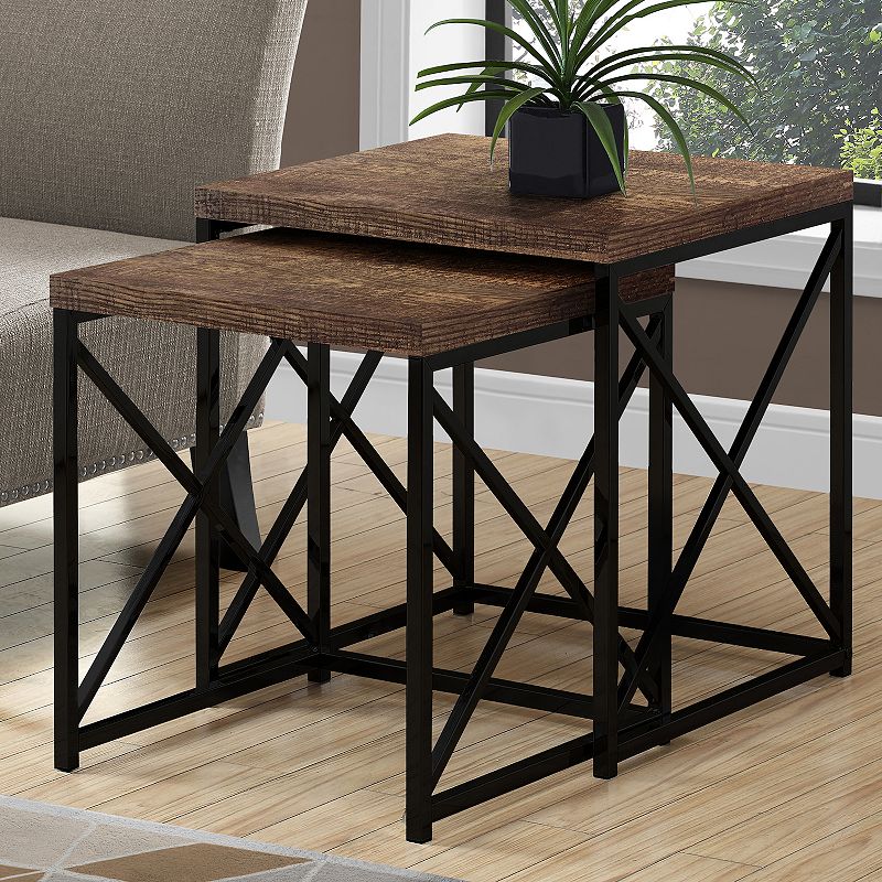 Monarch 2-pc. Faux Reclaimed Wood Nesting Table Set