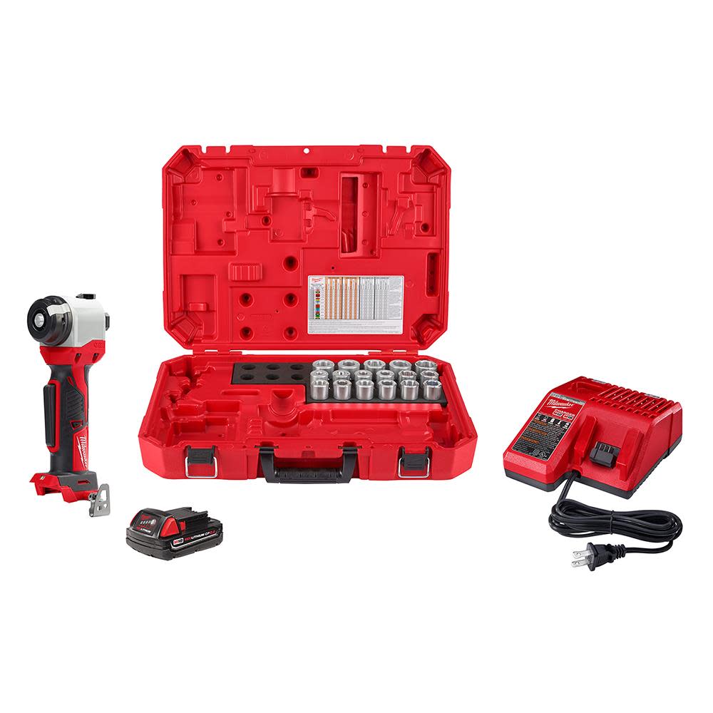 Milwaukee M18 Cable Stripper Kit with 17 Cu THHN / XHHW Bushings 2935CU-21S from Milwaukee