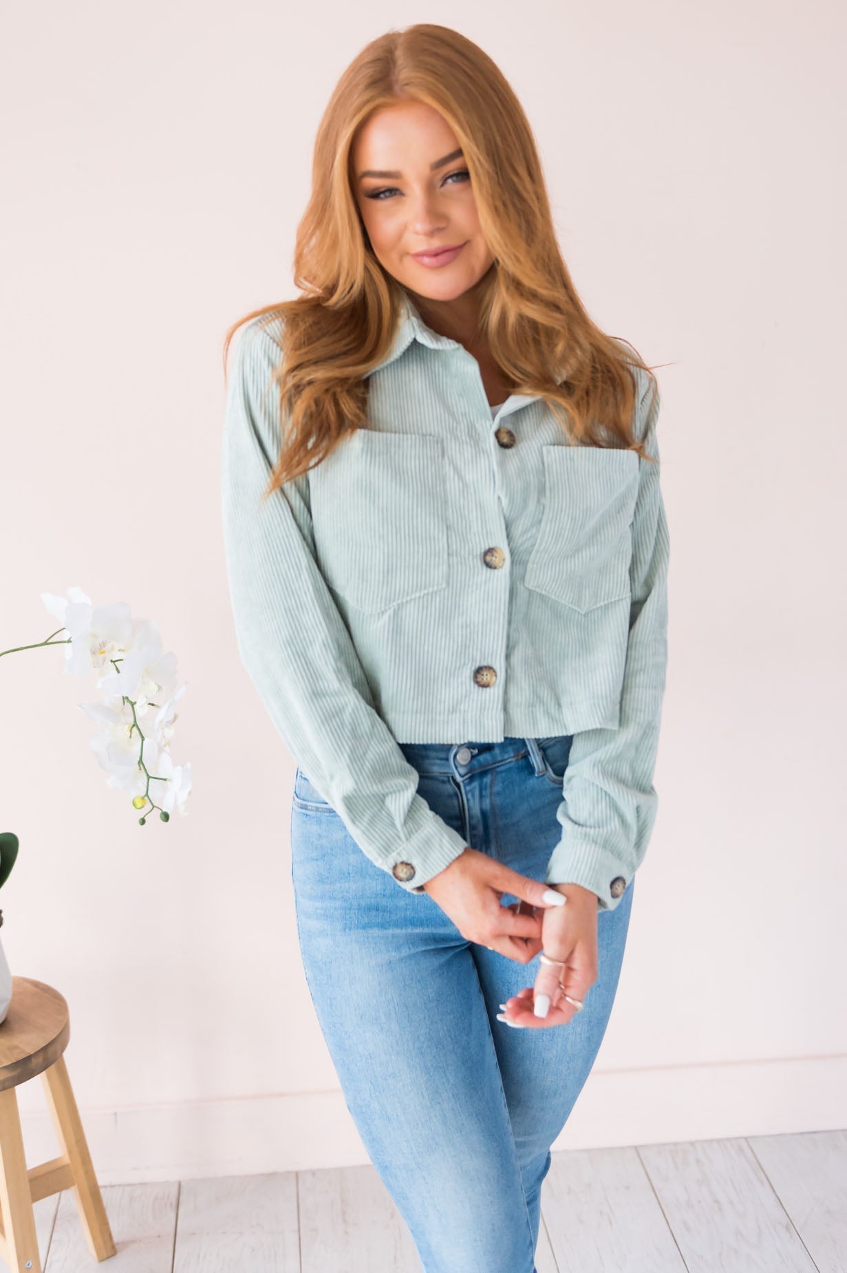 Trendy Vibes Modest Corduroy Jacket