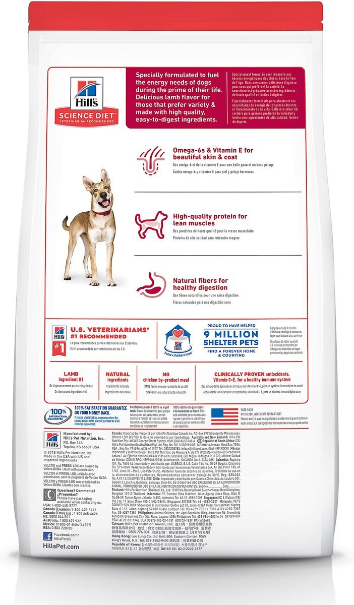 Hill's Science Diet Adult Lamb Meal and Brown Rice Recipe Dry Dog Food