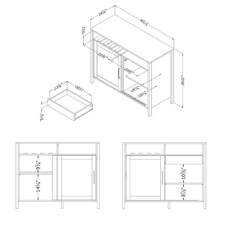 South Shore Munich Buffet with Sliding Door