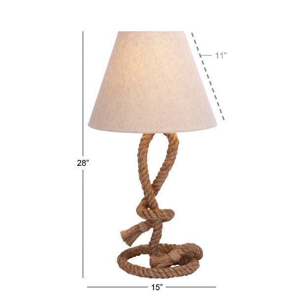 Rustic Jute Table Lamp Brown Olivia amp May