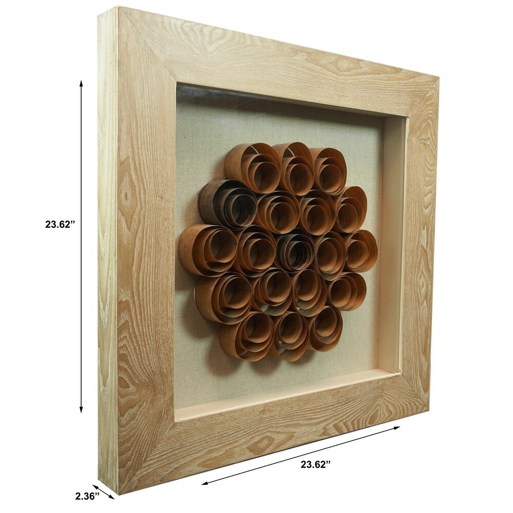 HUJI Wood Shaving Rolls Shadow Box Wall Décor