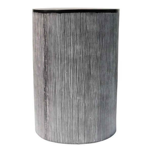 Aurelle Home Modern Aluminum Cylinder End Table