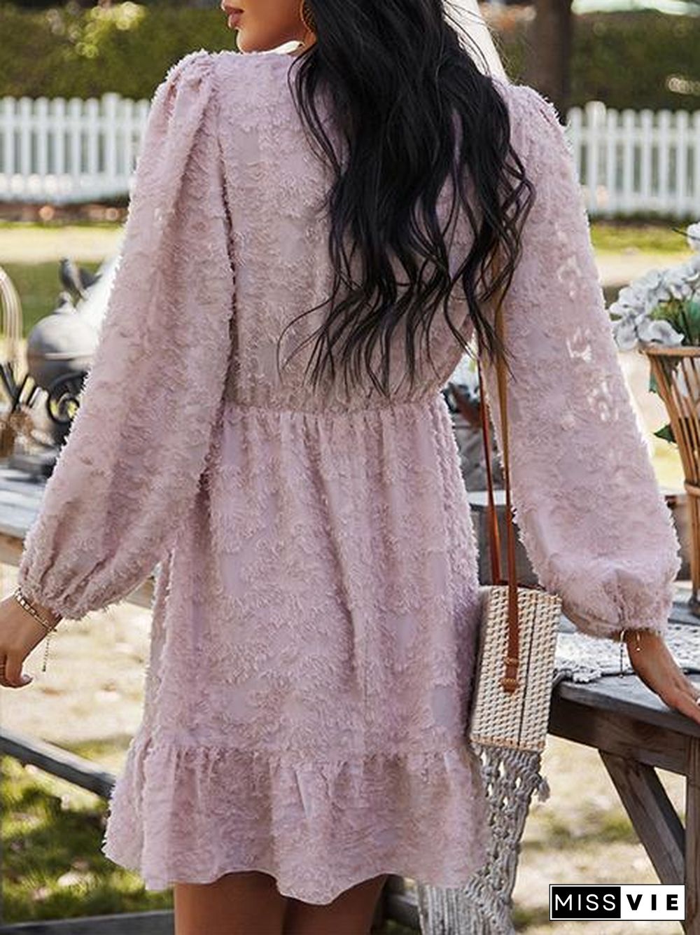 Round Neck Thick Long Sleeve Dress