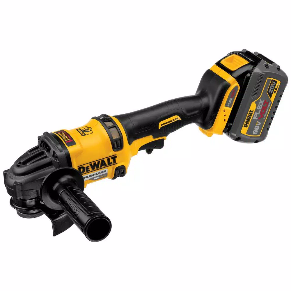 DEWALT FLEXVOLT 60-Volt MAX Cordless Brushless 4-1/2 in. Angle Grinder， (1) FLEXVOLT 9.0Ah and (1) FLEXVOLT 6.0Ah Battery and#8211; XDC Depot