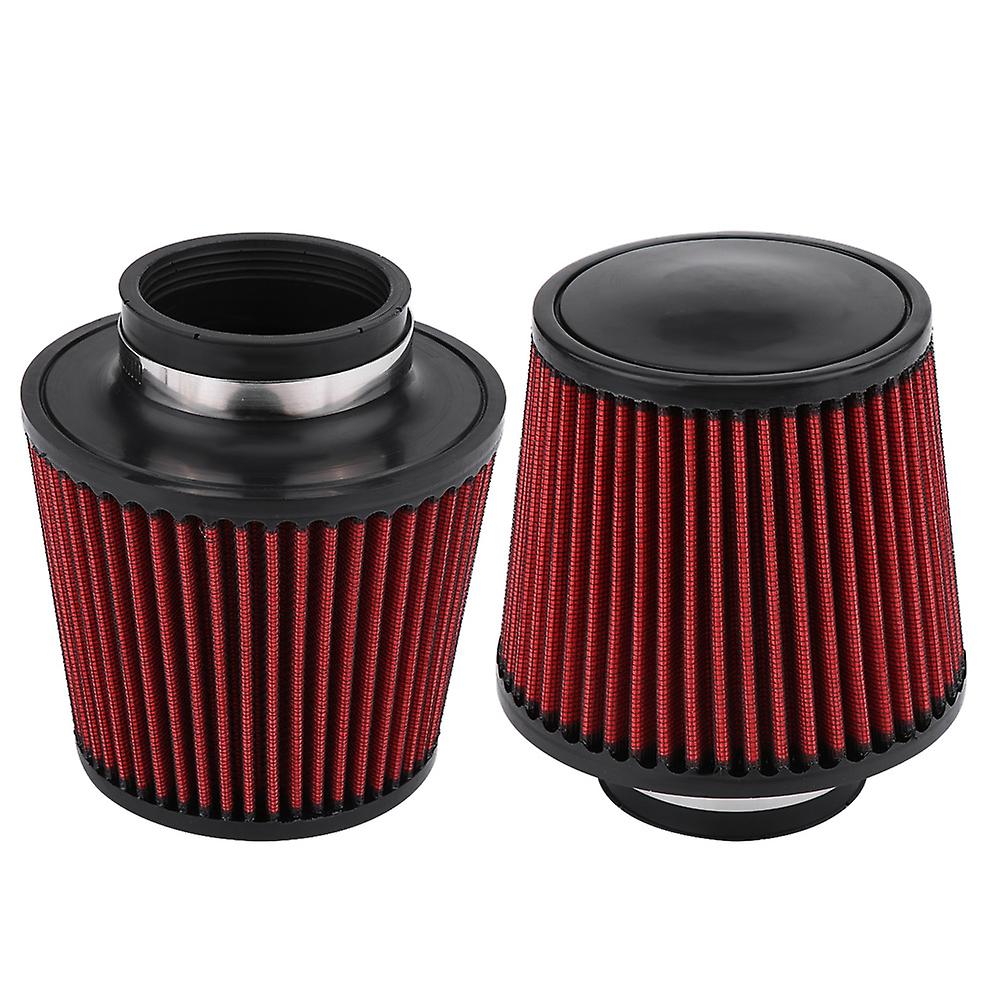 Universal Car Modification High Flow Inlet Air Intake Round Cone Air Filter Cleaner 76mm