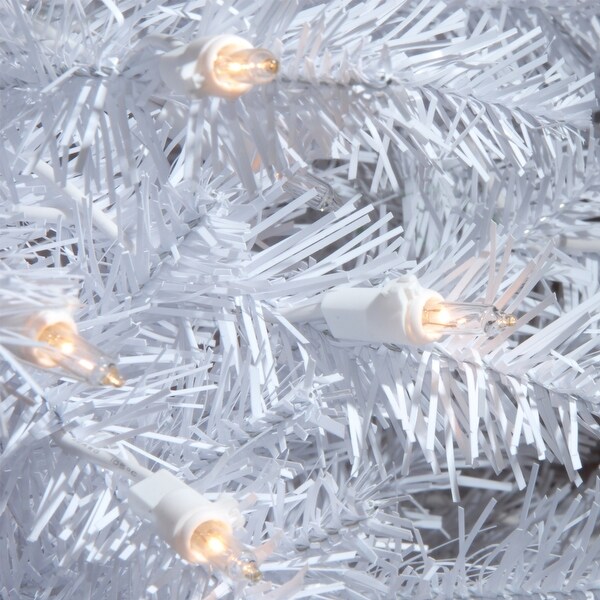 National Tree Company 7.5 ft. Dunhill White Fir Hinged Tree with 750 Clear Lights