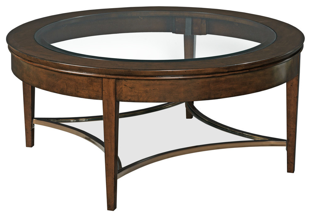 Kincaid Elise Solid Wood Aura Cocktail Table  Amaretto   Transitional   Coffee Tables   by Emma Mason  Houzz