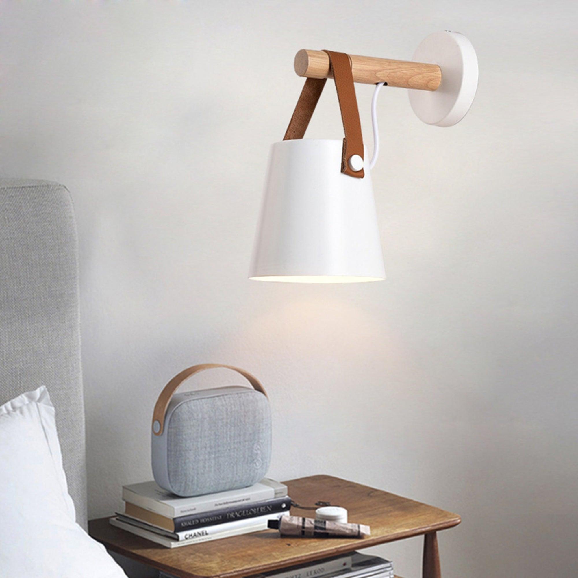 Wooden Conical Wall Light