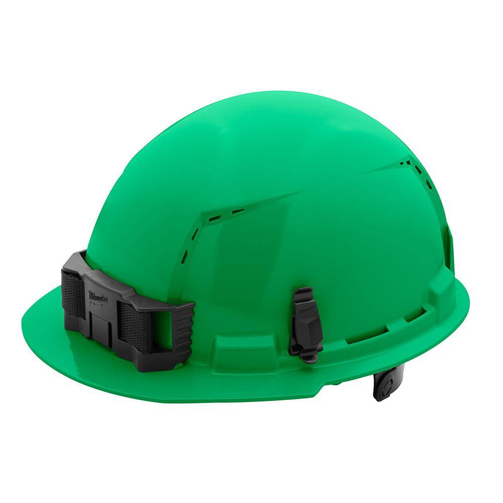 MW BOLT Green Type 1 Class C Front Brim Vented Hard Hat with 6 Point Ratcheting Suspension 48-73-1226