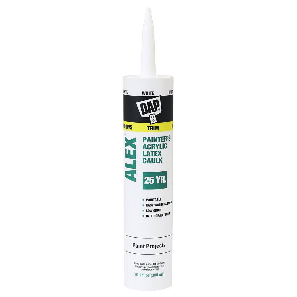 DAP Alex Painter's 10.1 oz. White All-Purpose Acrylic Latex Caulk 18609