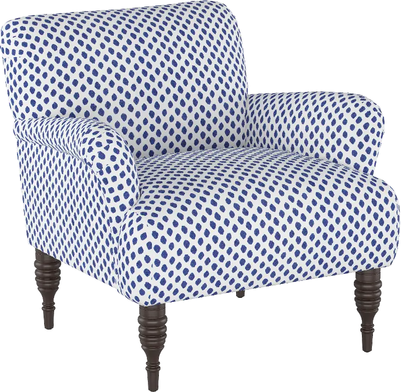 Cherrie Blue Polka Dot Accent Chair - Skyline Furniture