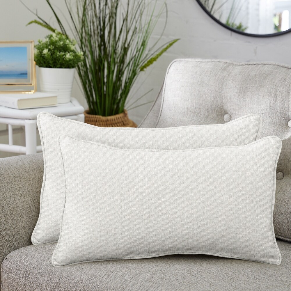 Sorra Home Corded Linen Texture Pillows (Set of 2)