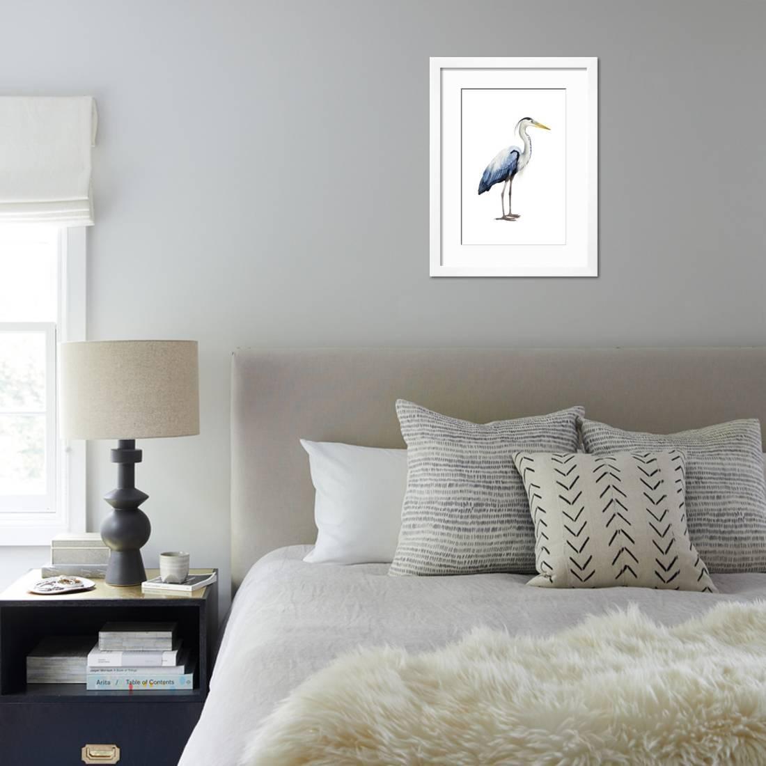 Seabird Heron II， Animals Framed Art Print Wall Art by Grace Popp Sold by Art.Com