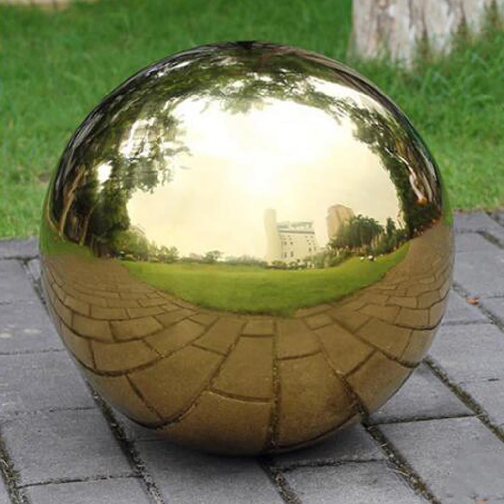 STAINLESS STEEL GAZING BALLS SEAMLESS MIRROR SPHERE GARDEN ORNAMENTS 180MM