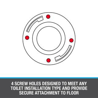 Oatey Fast Set 4 in. ABS Open Hub Spigot Toilet Flange with Metal Ring 436272