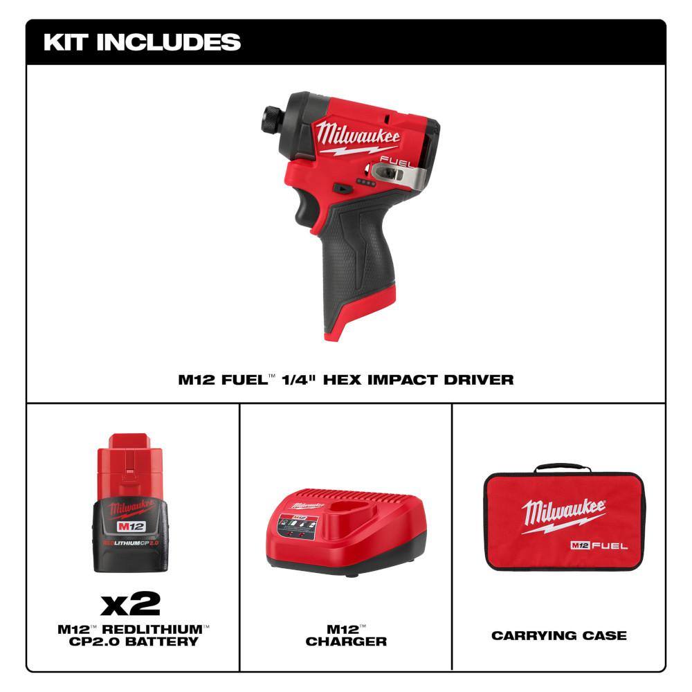 MW M12 FUEL 12-Volt Lithium-Ion Brushless Cordless 12 in. Drill Driver Kit with M12 HACKZALL