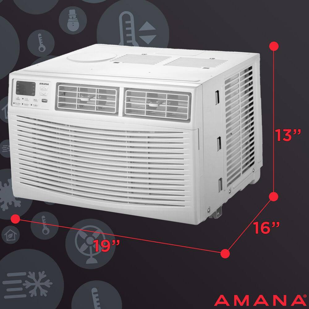 Amana 6000 BTU Window AC wRemote Control for Rooms up to 250 Sq. ft. Timer Sleep Mode Auto-Restart Digital Display AMAP061CW