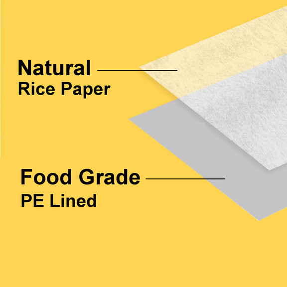 Muka 50 PCS Eco Friendly Rice Paper Side Gusseted ...