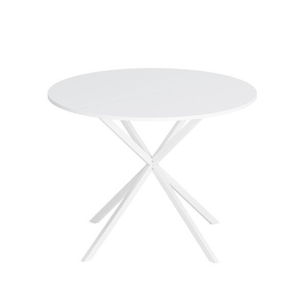 42.13'' Modern Cross Leg Round Dining Table