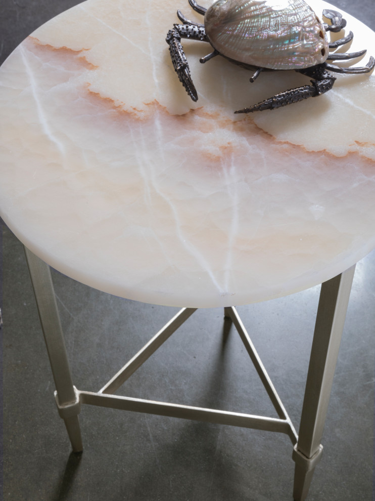 Benton Round Spot Table   Transitional   Side Tables And End Tables   by Lexington Home Brands  Houzz