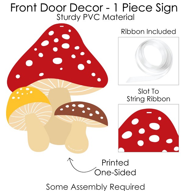 Big Dot Of Happiness Wild Mushrooms Hanging Porch Red Toadstool Decor And Party Outdoor Decorations Front Door Decor 1 Piece Sign