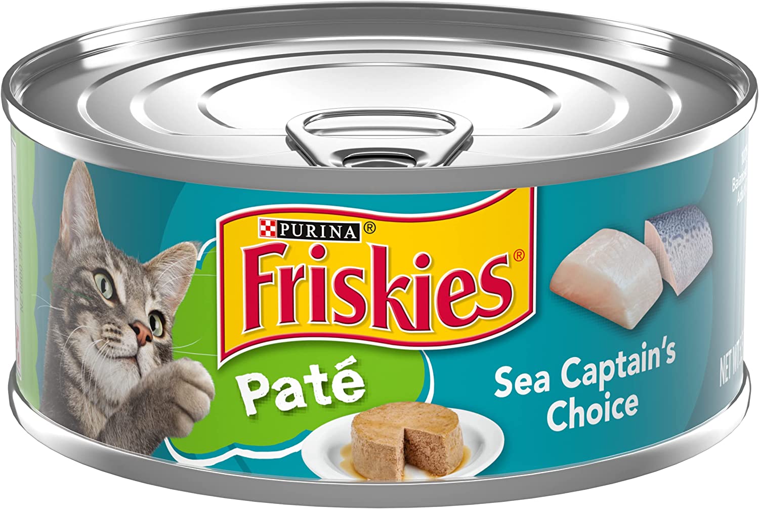 Purina Friskies Pate Sea Captain Choice Canned Wet Cat Food， 5.5-oz， case of 24