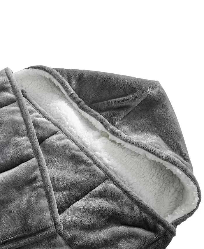 Pur Serenity CLOSEOUT! 10lb Hooded Sherpa Weighted Blanket