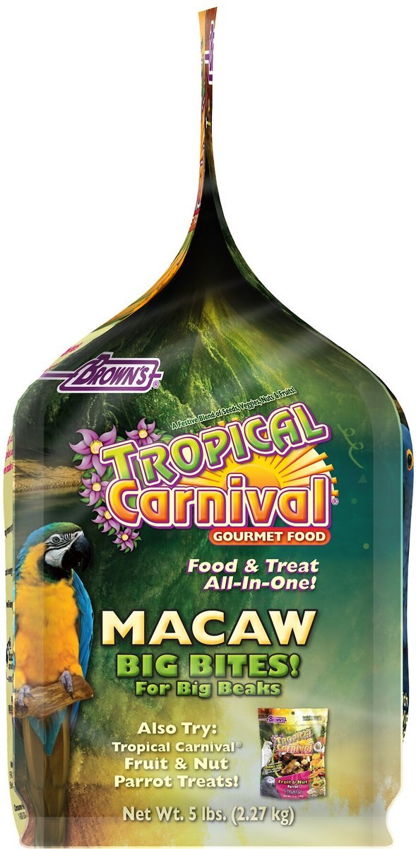 Brown's Tropical Carnival Big Bites with ZOO-Vital Biscuits Macaw Food