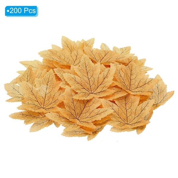 Fake Fall Leaves，200 Pack Artificial Maple Leaves