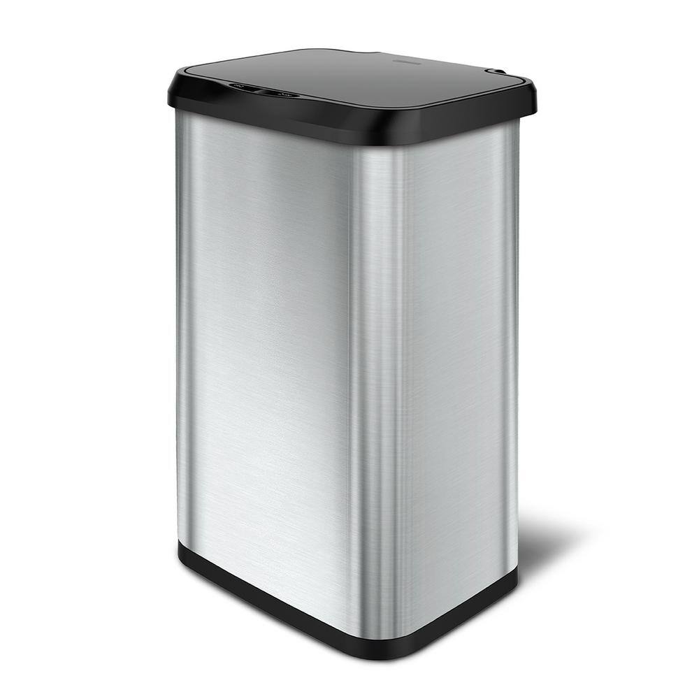 Glad 20 Gal. Stainless Steel with Clorox Odor Protection Touchless Motion Sensor Trash Can GLD-74514